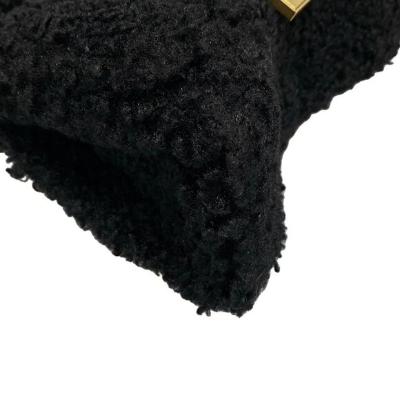 Auth BALENCIAGA Hour Glass 676384 Black Wool Handbag - Picture 3 of 16